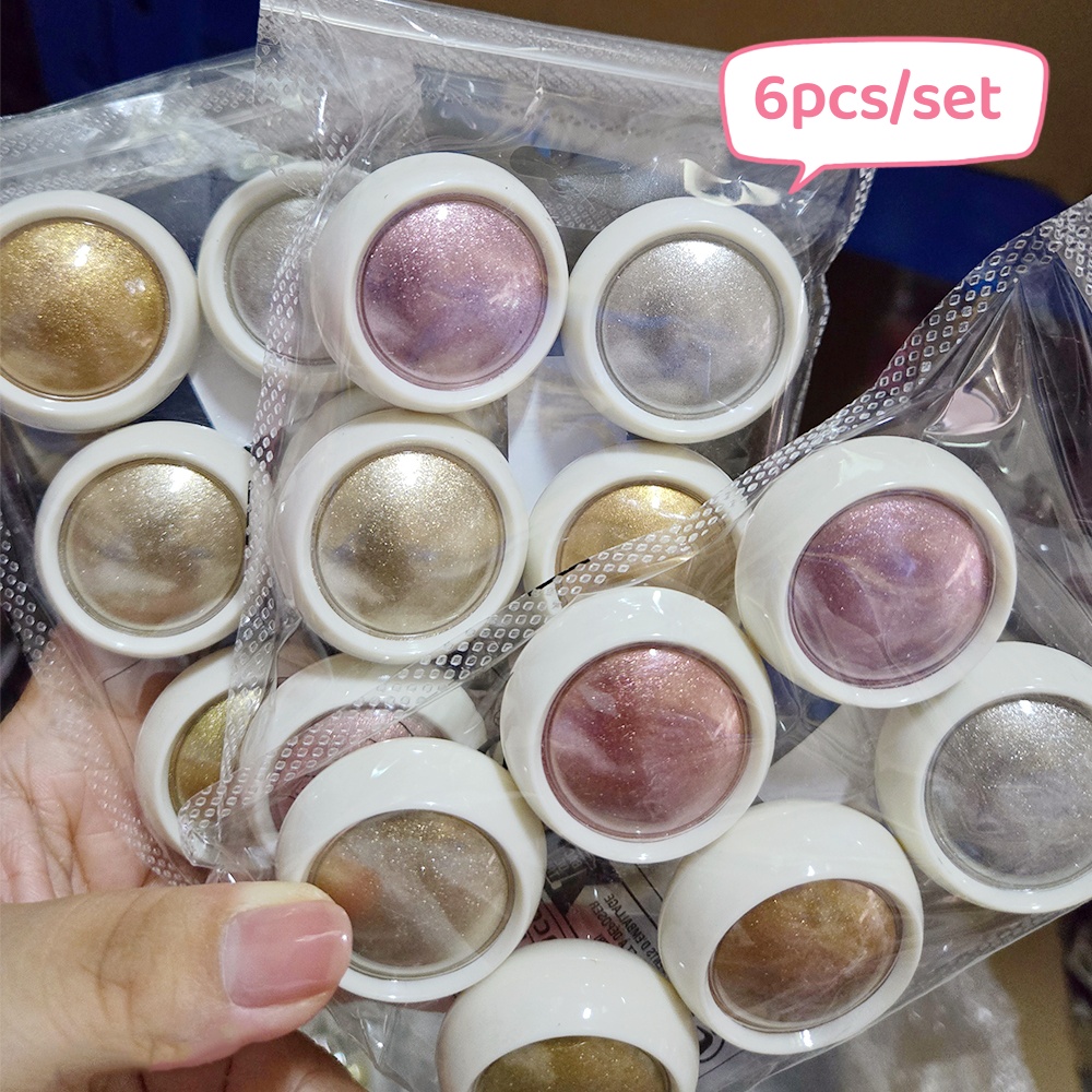 Baby Products Combo - 6 buah bubuk berkilau emas reflektif