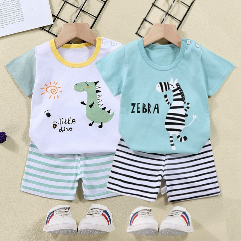 Kaus Katun + Celana Pendek Set - Baby Products For Summer ulasan dan harga
