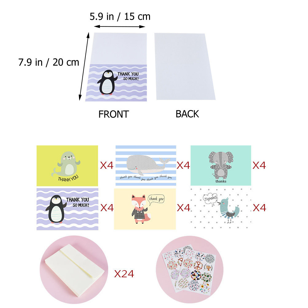 24 Set Kartu Ucapan Terima Kas - Baby Products Gift Card ulasan dan harga